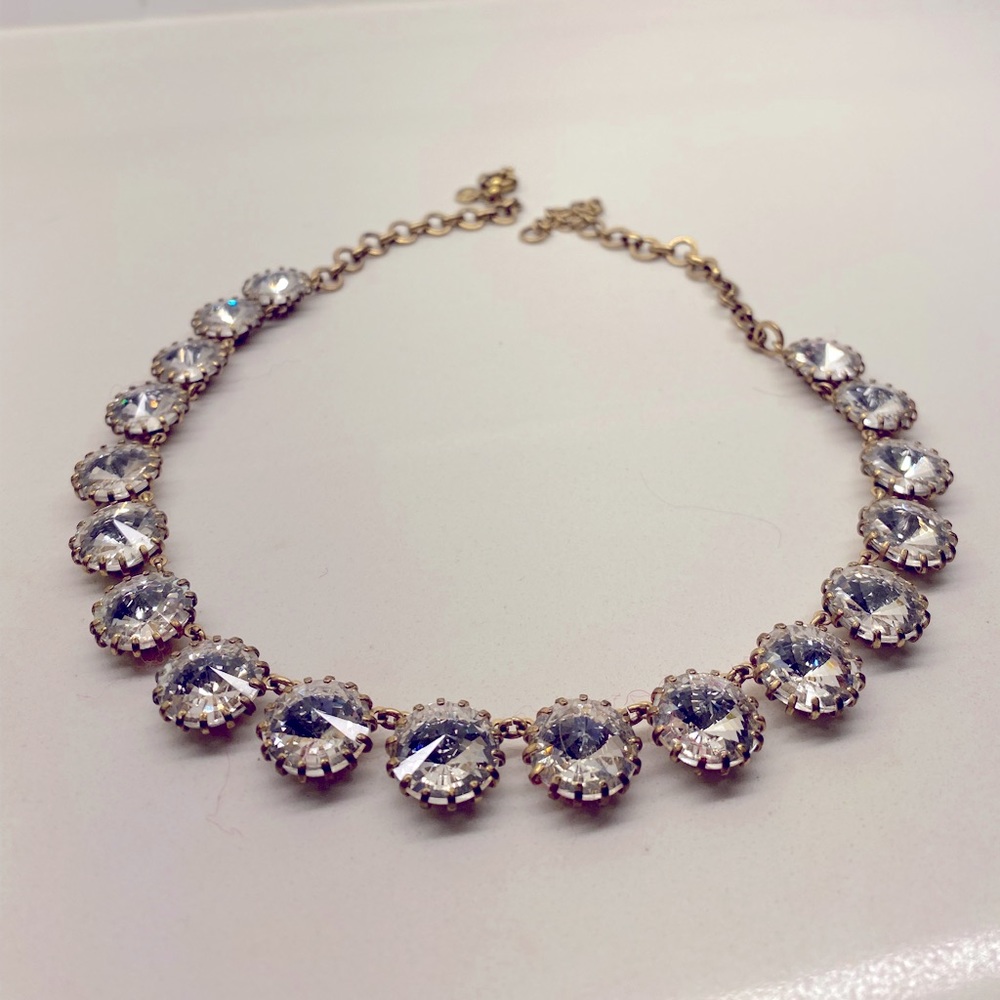J. Crew Gold and Crystal necklace